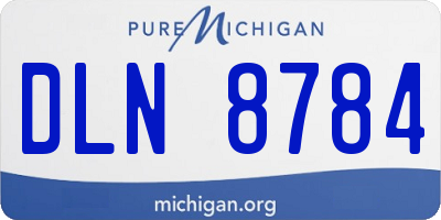 MI license plate DLN8784