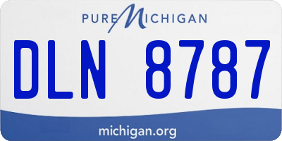 MI license plate DLN8787