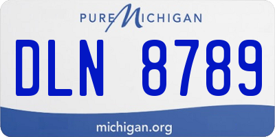 MI license plate DLN8789