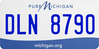 MI license plate DLN8790