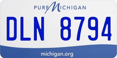 MI license plate DLN8794