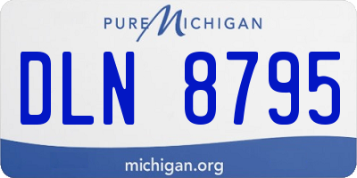 MI license plate DLN8795