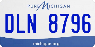 MI license plate DLN8796