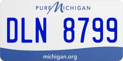 MI license plate DLN8799
