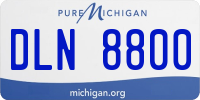 MI license plate DLN8800