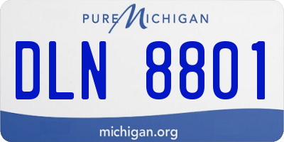 MI license plate DLN8801