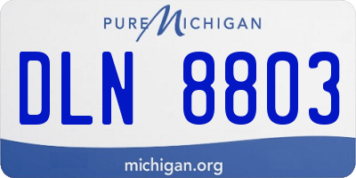 MI license plate DLN8803