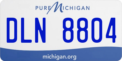 MI license plate DLN8804