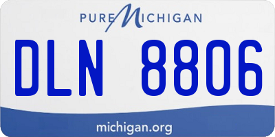 MI license plate DLN8806