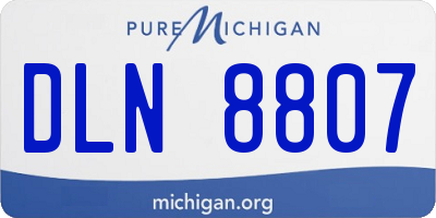 MI license plate DLN8807