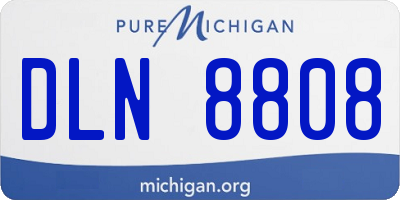 MI license plate DLN8808