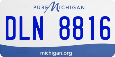 MI license plate DLN8816