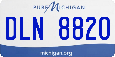 MI license plate DLN8820