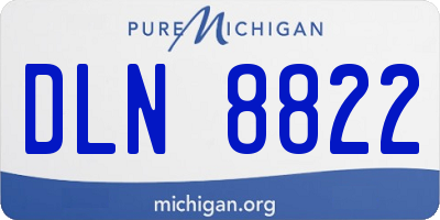 MI license plate DLN8822