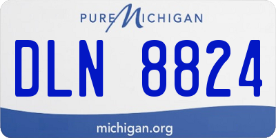 MI license plate DLN8824