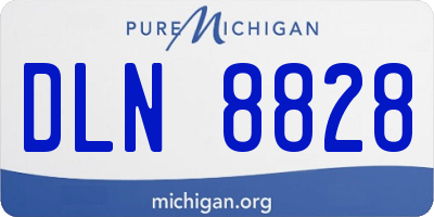 MI license plate DLN8828