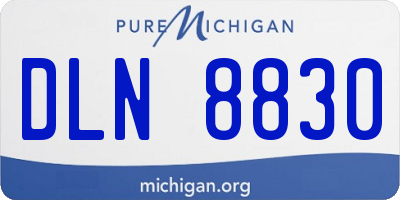 MI license plate DLN8830