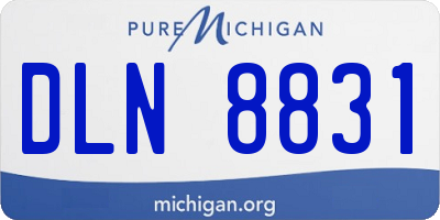 MI license plate DLN8831