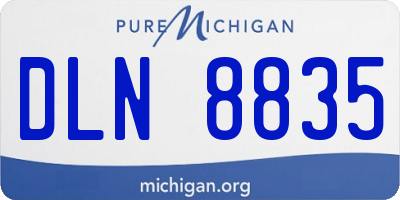 MI license plate DLN8835