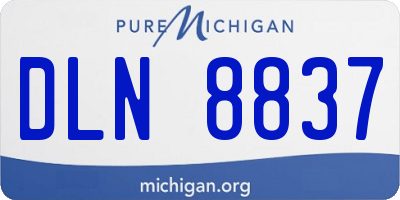 MI license plate DLN8837