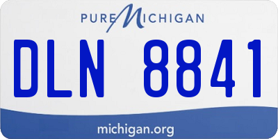 MI license plate DLN8841