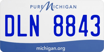 MI license plate DLN8843