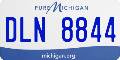 MI license plate DLN8844