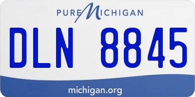 MI license plate DLN8845