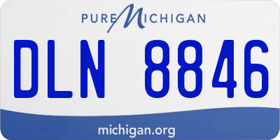 MI license plate DLN8846