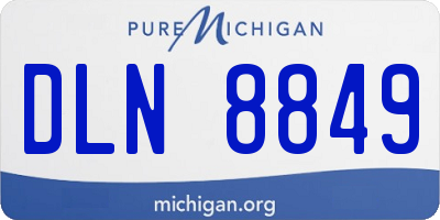 MI license plate DLN8849