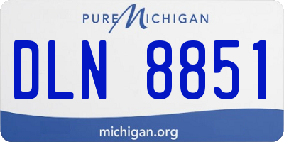 MI license plate DLN8851