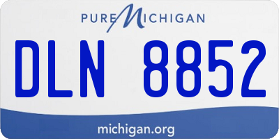 MI license plate DLN8852