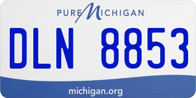 MI license plate DLN8853