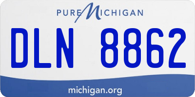 MI license plate DLN8862