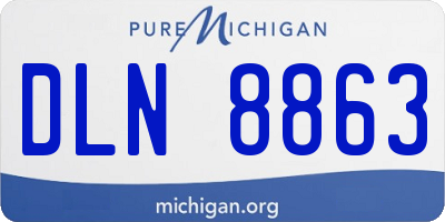 MI license plate DLN8863