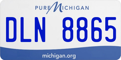MI license plate DLN8865