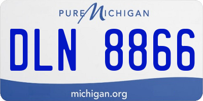 MI license plate DLN8866