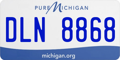 MI license plate DLN8868