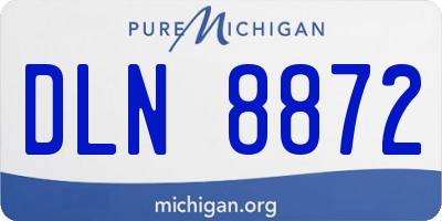 MI license plate DLN8872