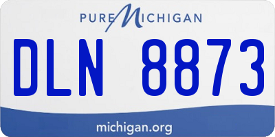 MI license plate DLN8873