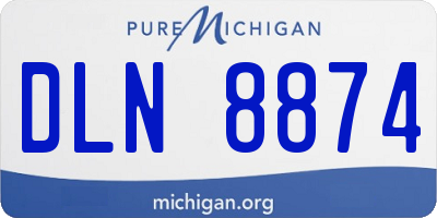 MI license plate DLN8874