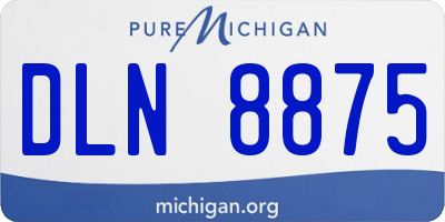 MI license plate DLN8875