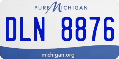 MI license plate DLN8876