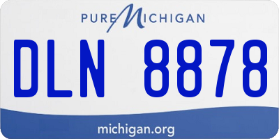 MI license plate DLN8878