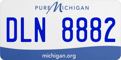 MI license plate DLN8882