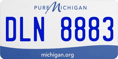 MI license plate DLN8883