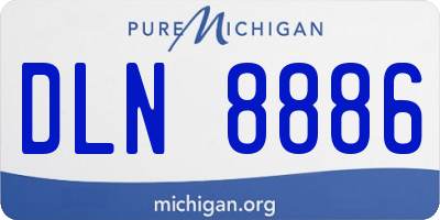 MI license plate DLN8886