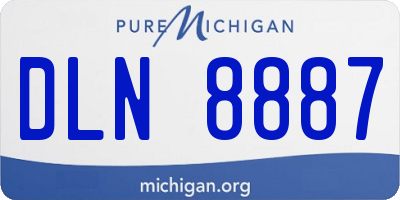 MI license plate DLN8887