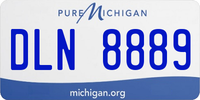 MI license plate DLN8889