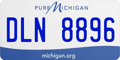 MI license plate DLN8896